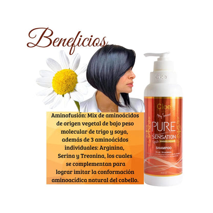 Shampoo Cloe Pure Sensation Repair 400ml Reparacion Fortalec