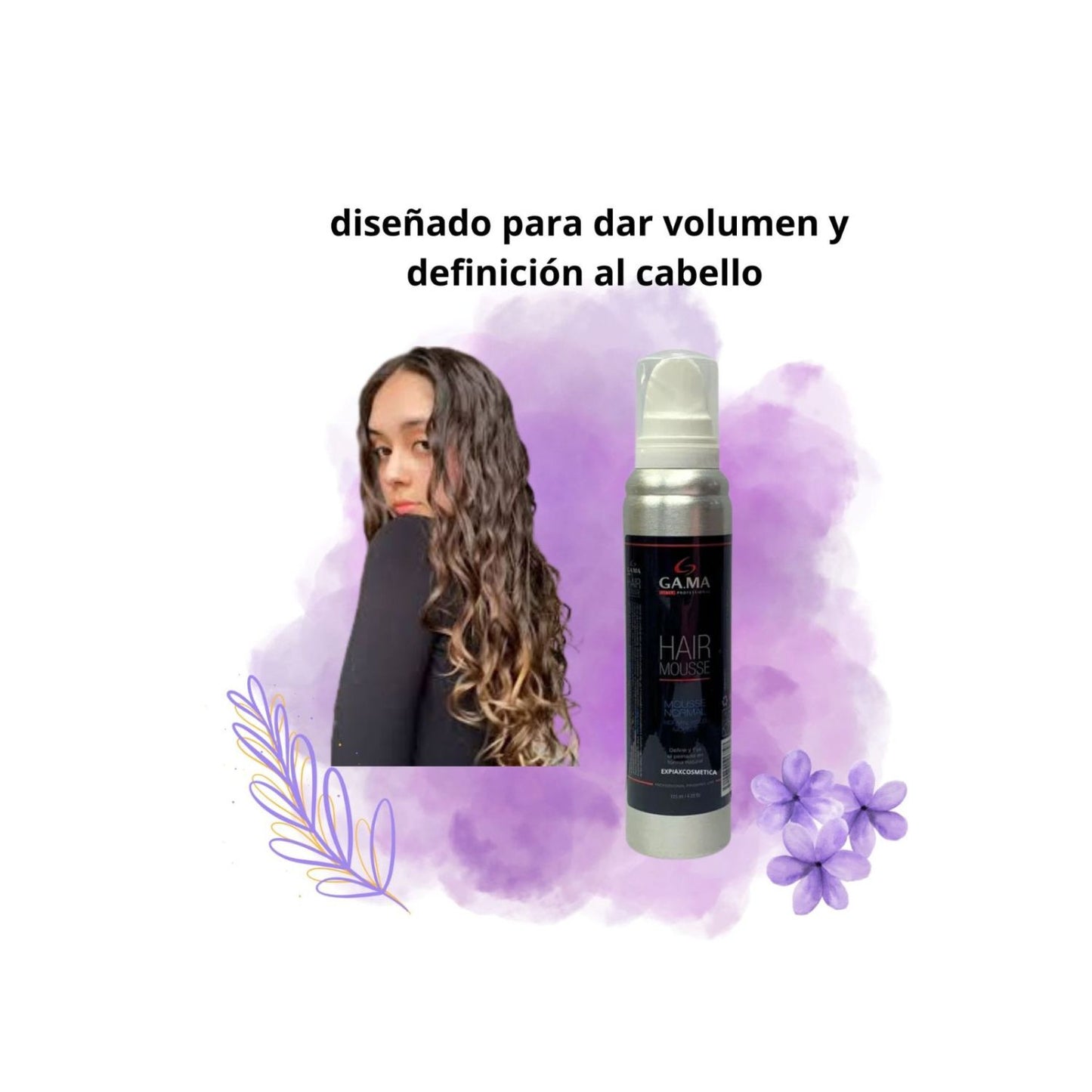 Mousse Normal Gama Italy 125ml Define Fija el Peinado en Forma Natural