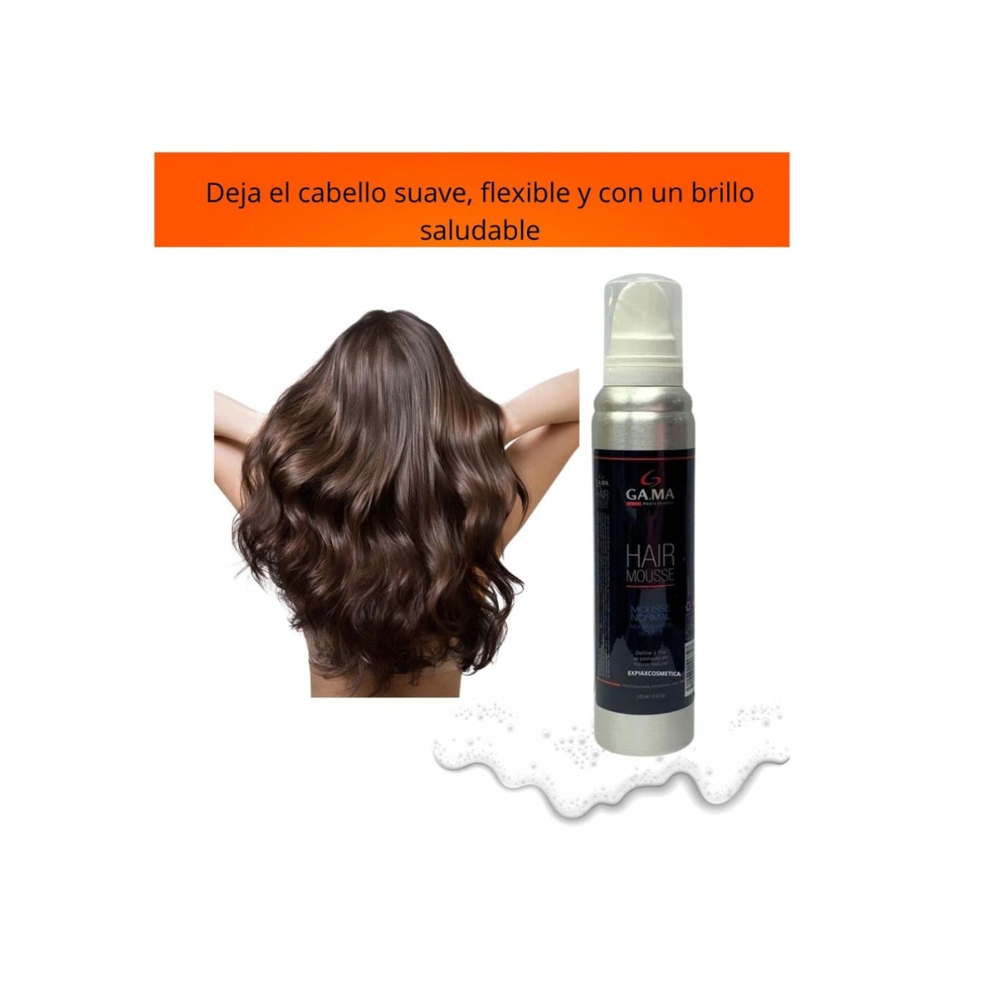 Mousse Normal Gama Italy 125ml Define Fija el Peinado en Forma Natural