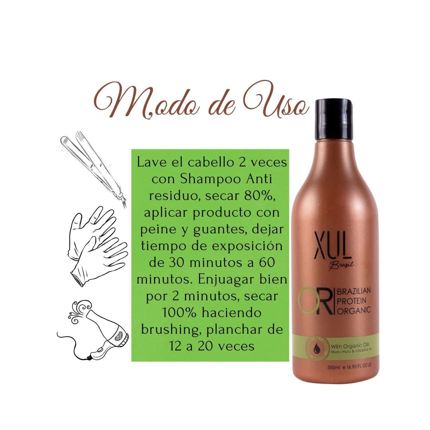 PASO 1 ALISADO ORGANICO 500ML XUL BRASIL OR