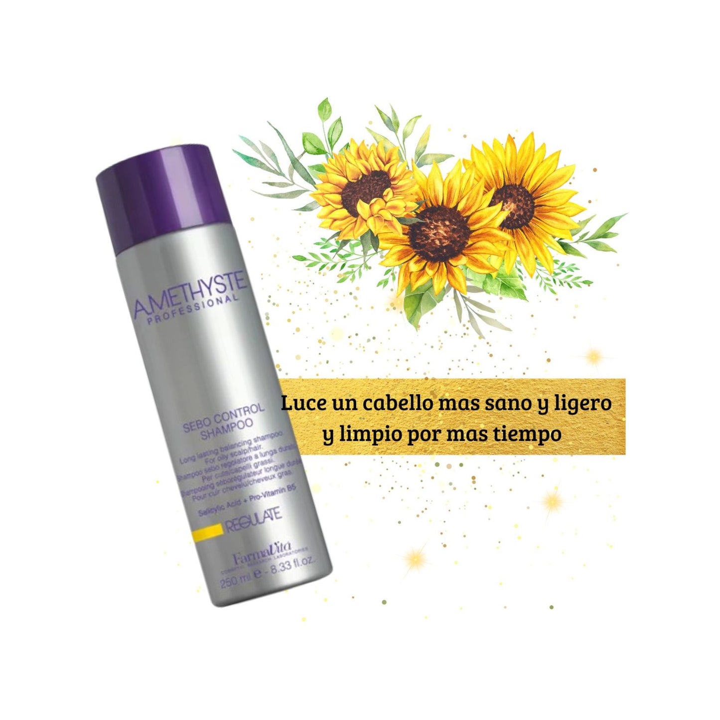 Shampoo Farmavita Amethyste Regulate 250ml Control Sebo