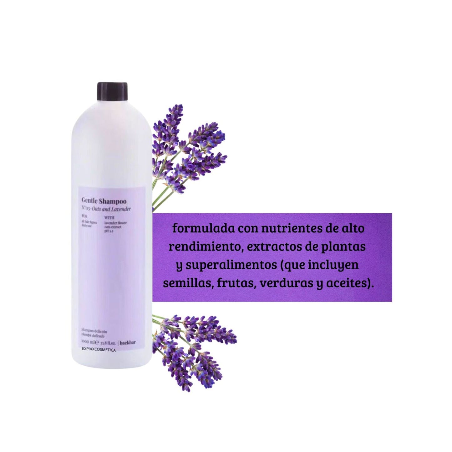 Shampoo Farmavita  BackBar Avena y Lavanda 1000ml