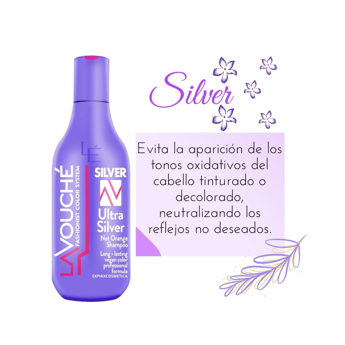 Shampoo Matizador Lavouche Ultra SilverTratamiento  300 Ml