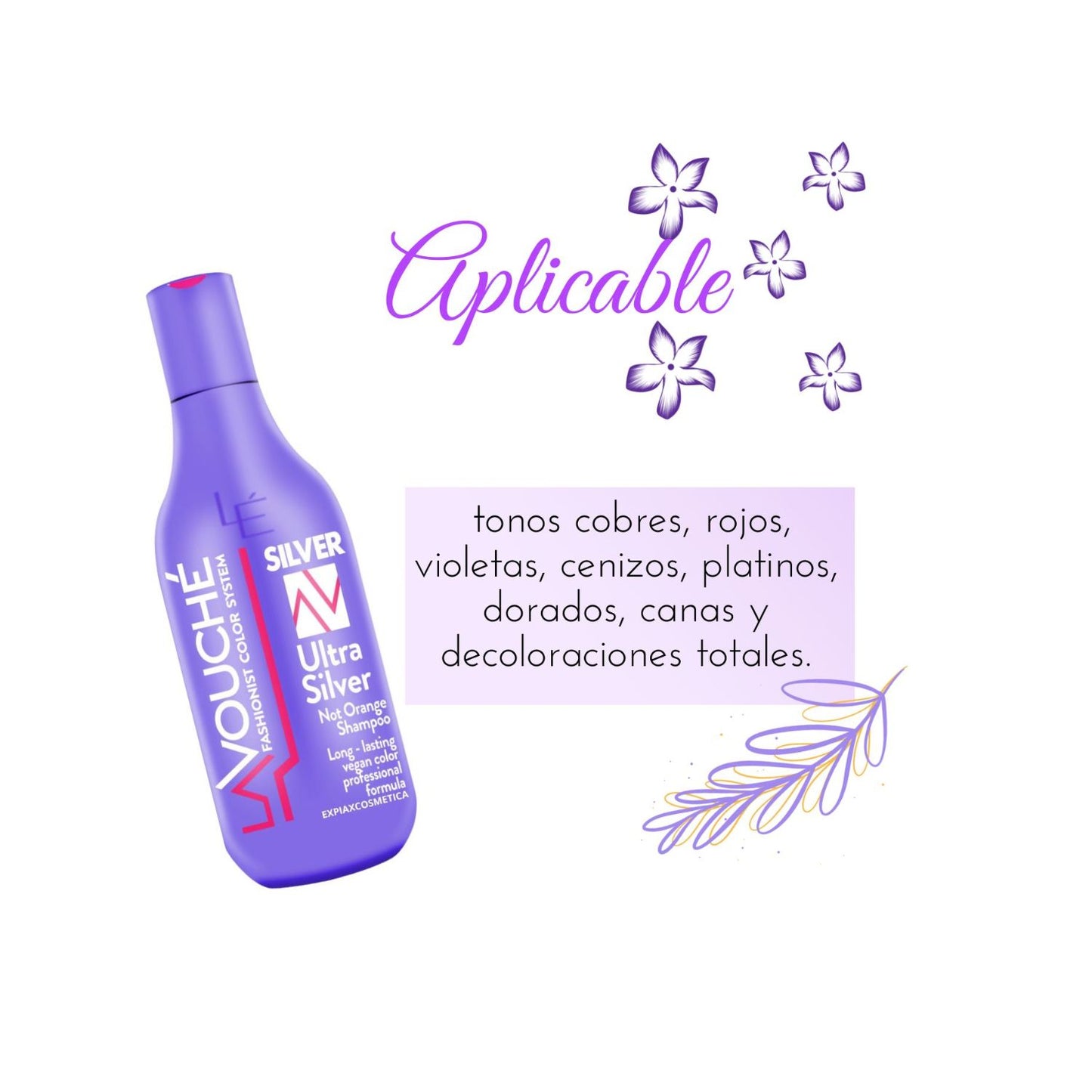 Shampoo Matizador Lavouche Ultra SilverTratamiento  300 Ml