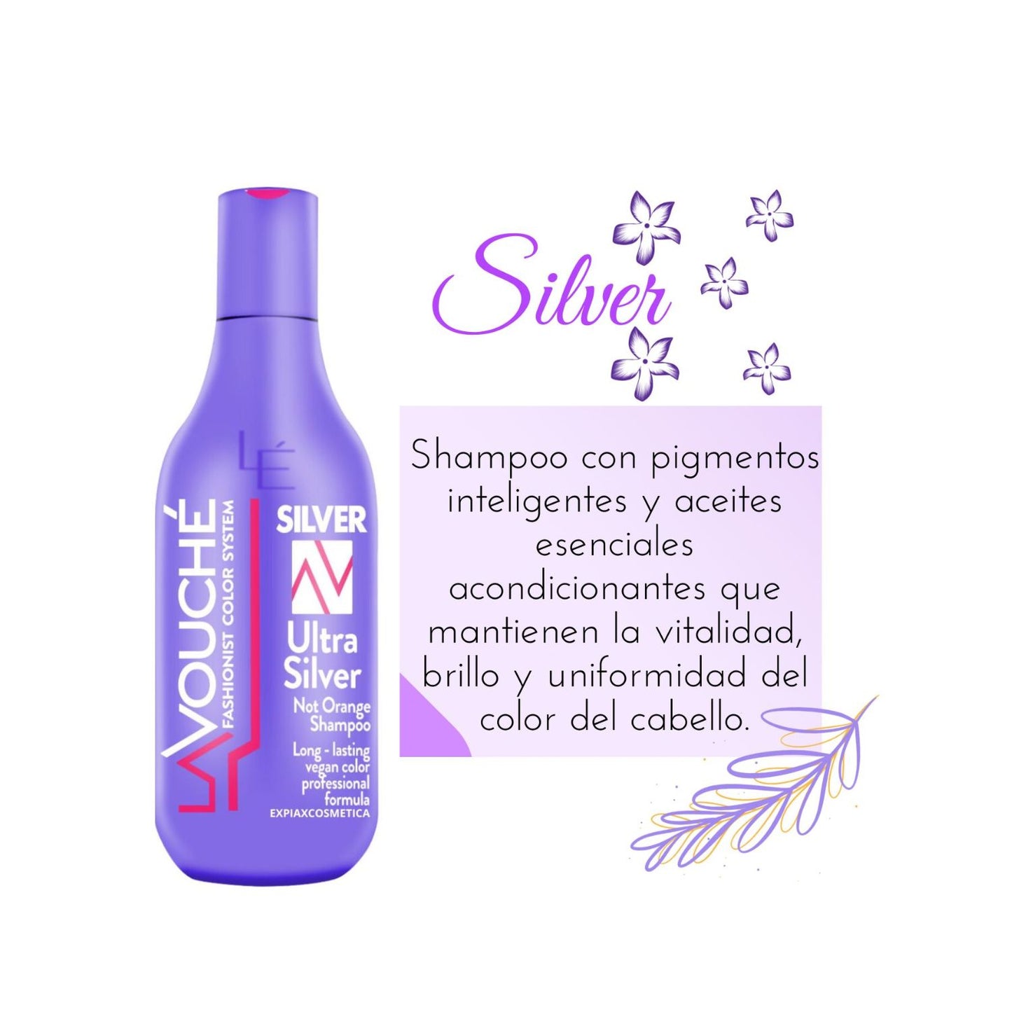 Shampoo Matizador Lavouche Ultra SilverTratamiento  300 Ml