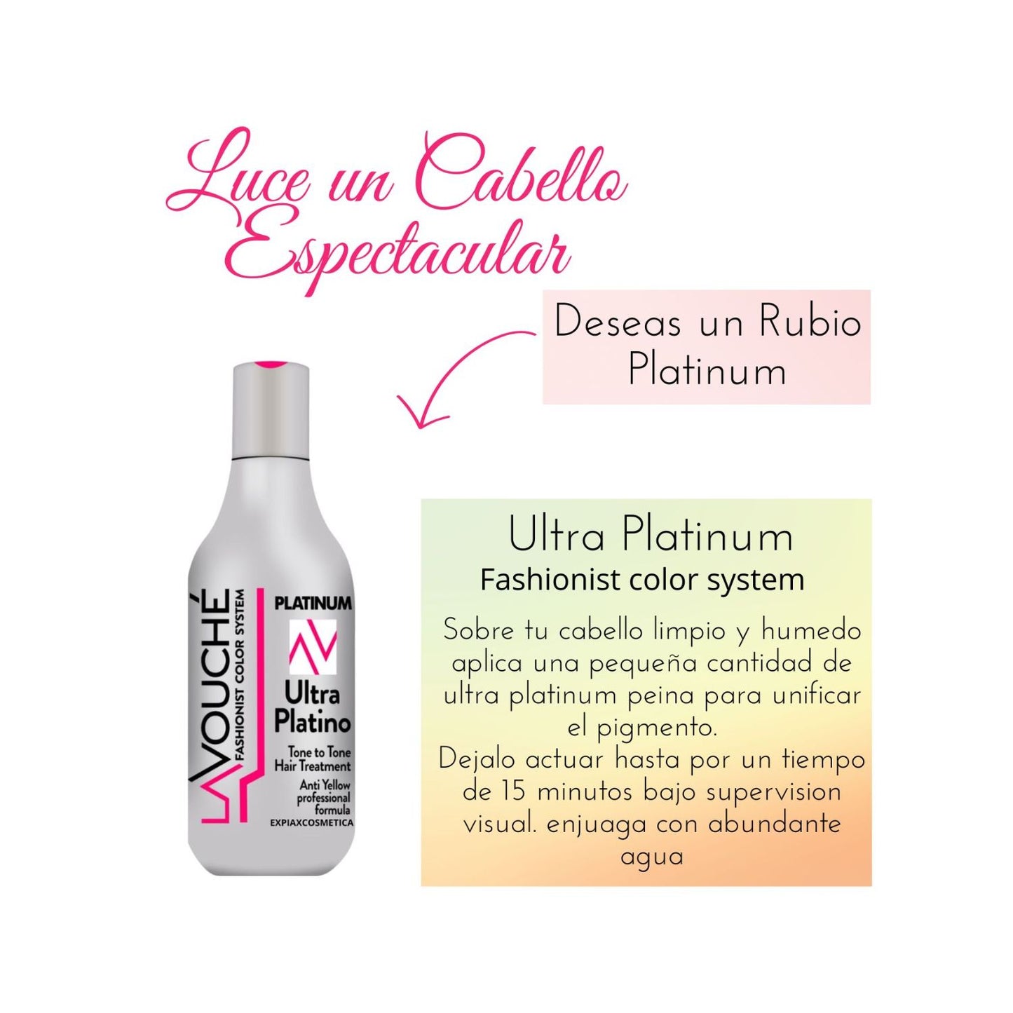 Tratamiento Lavocuhe Ultra Platino 300ml