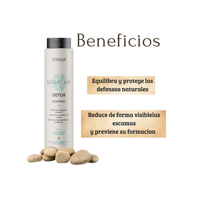 Shampoo  Detox Lakme Teknia 300ml Combate Caspa Suaviza Calmante