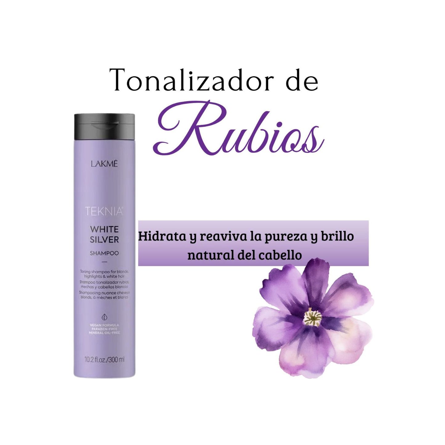 Shampoo Lakme Teknia White Silver 300ml Antioxidante Protege Repara