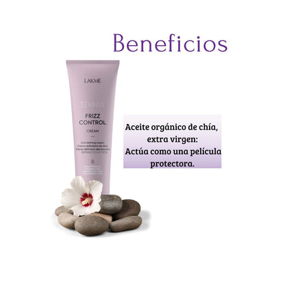 Crema para Rizos Lakme Tenia Control Frizz 150ml Hidrata Define