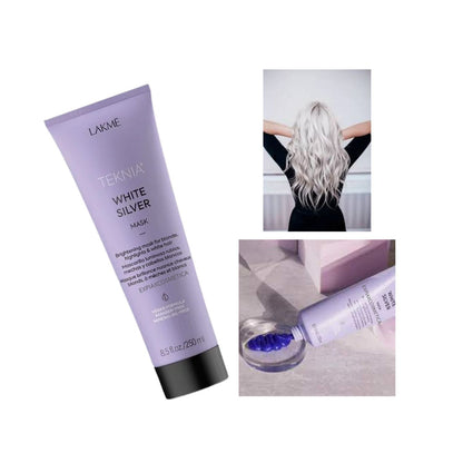 Máscara Lakme Teknia White Silver 250ml Cabellos Rubios con Mechas