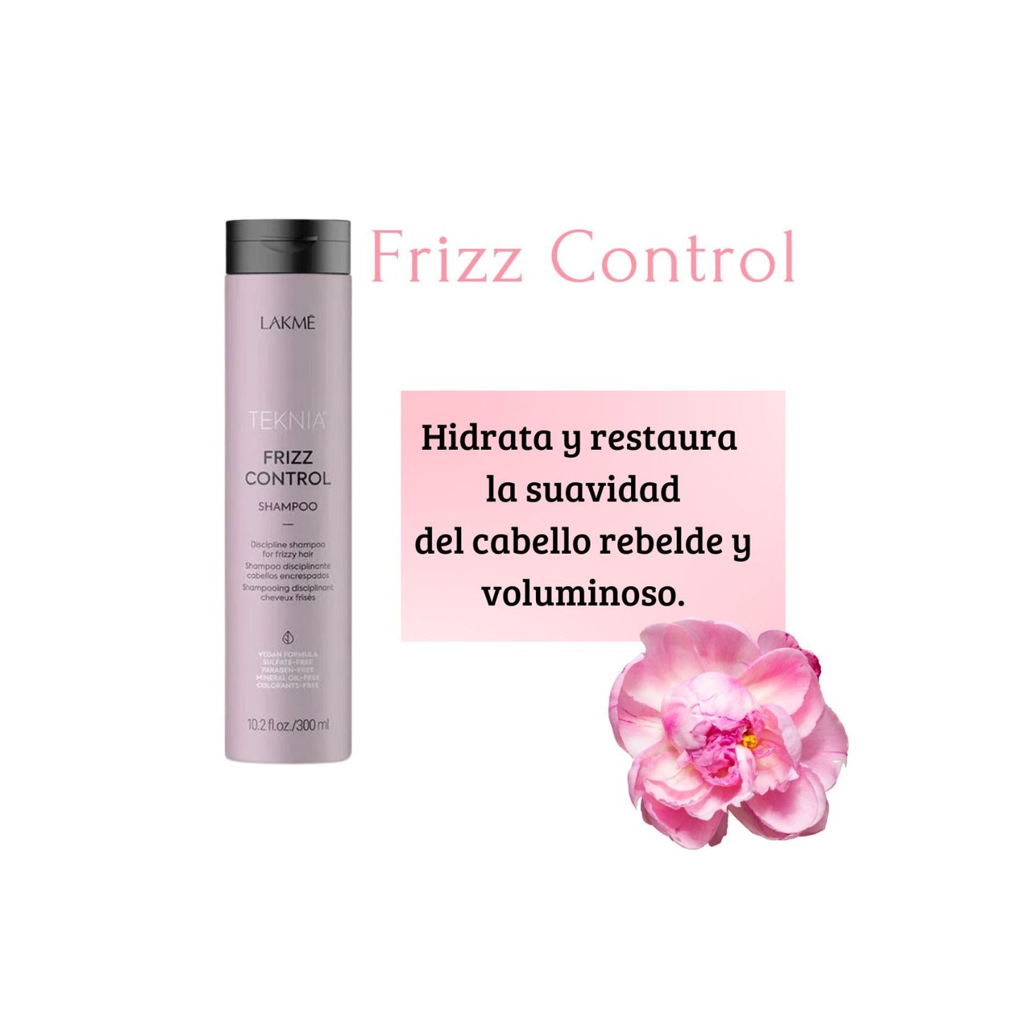 Shampoo Lakme Teknia Control Frizz 300ml Hidrata Restaura Suaviza