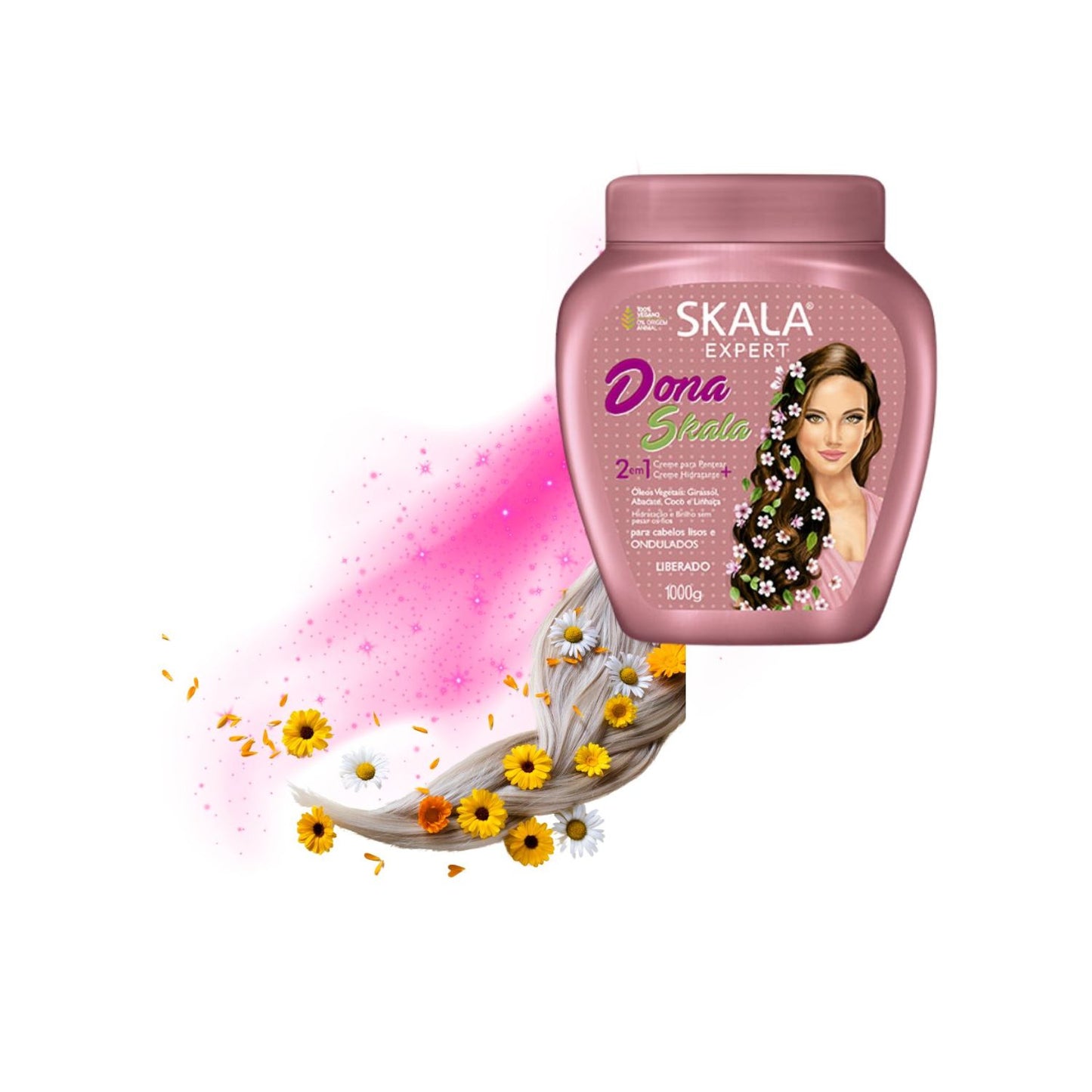 Mascara Skala Tratamiento Dona 2 en 1 1000ml  Fortalece Da Brillo Nutre