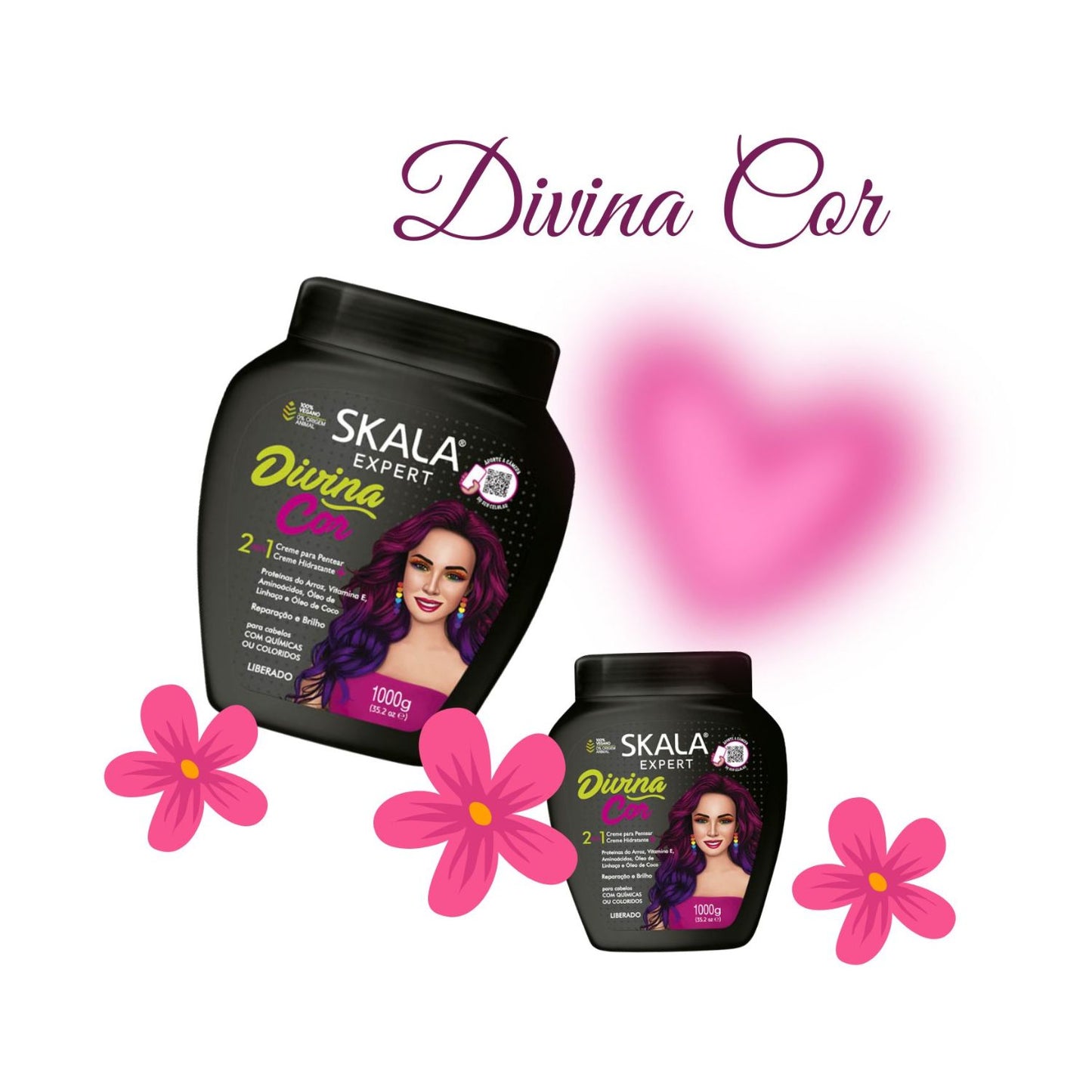 Mascara Skala Tratamiento Divina Cor  2 En 1 1000ml  Cabello Teñido