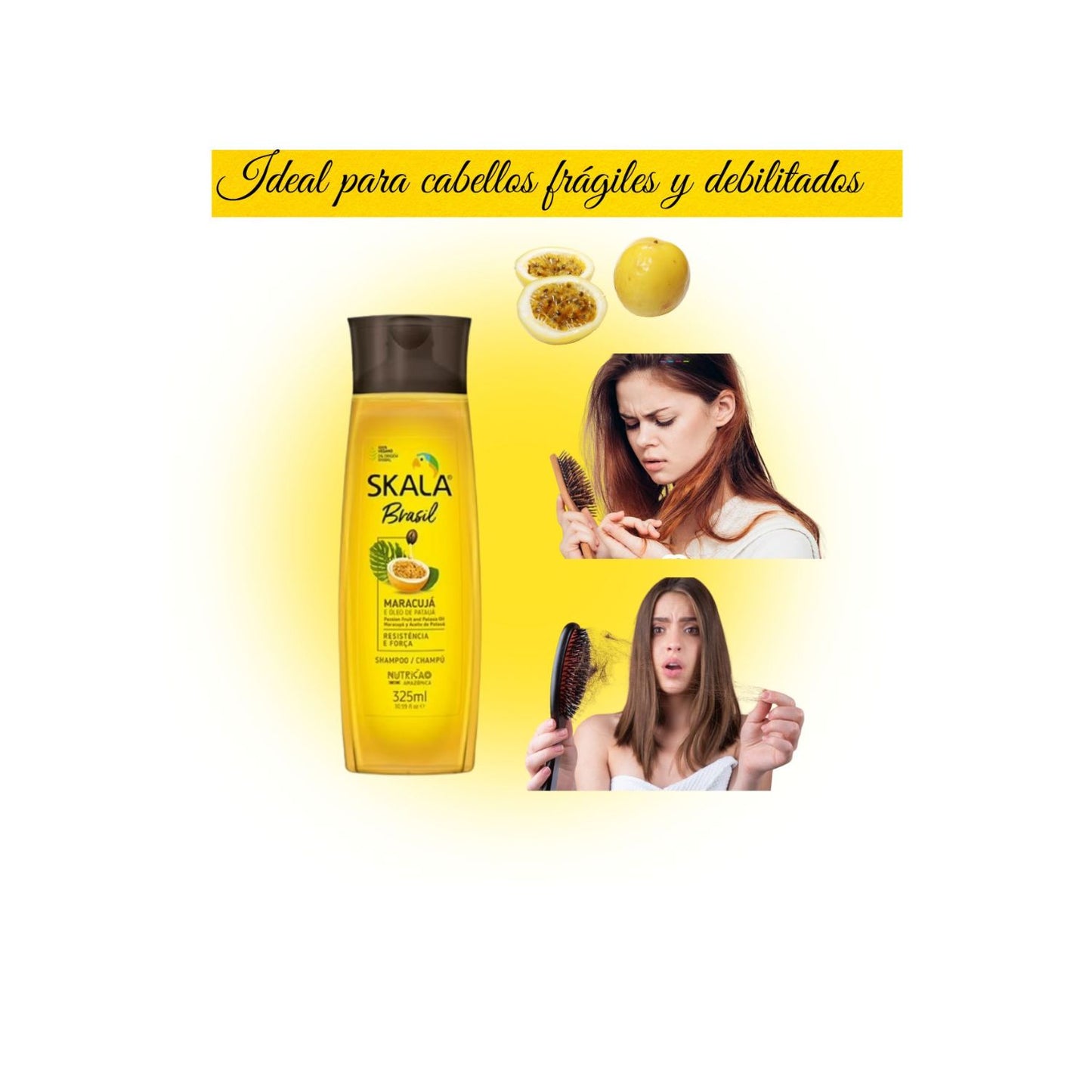 Shampoo Maracuya y Aceite de Patua Skala 325ml Crecimiento y Fuerza