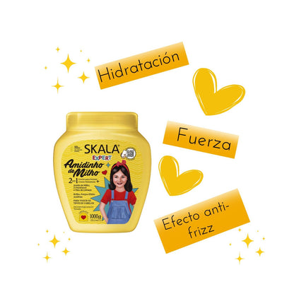 Crema de Tratamiento Acondicionadora Almidón de Maíz 1kg Skala Brillo