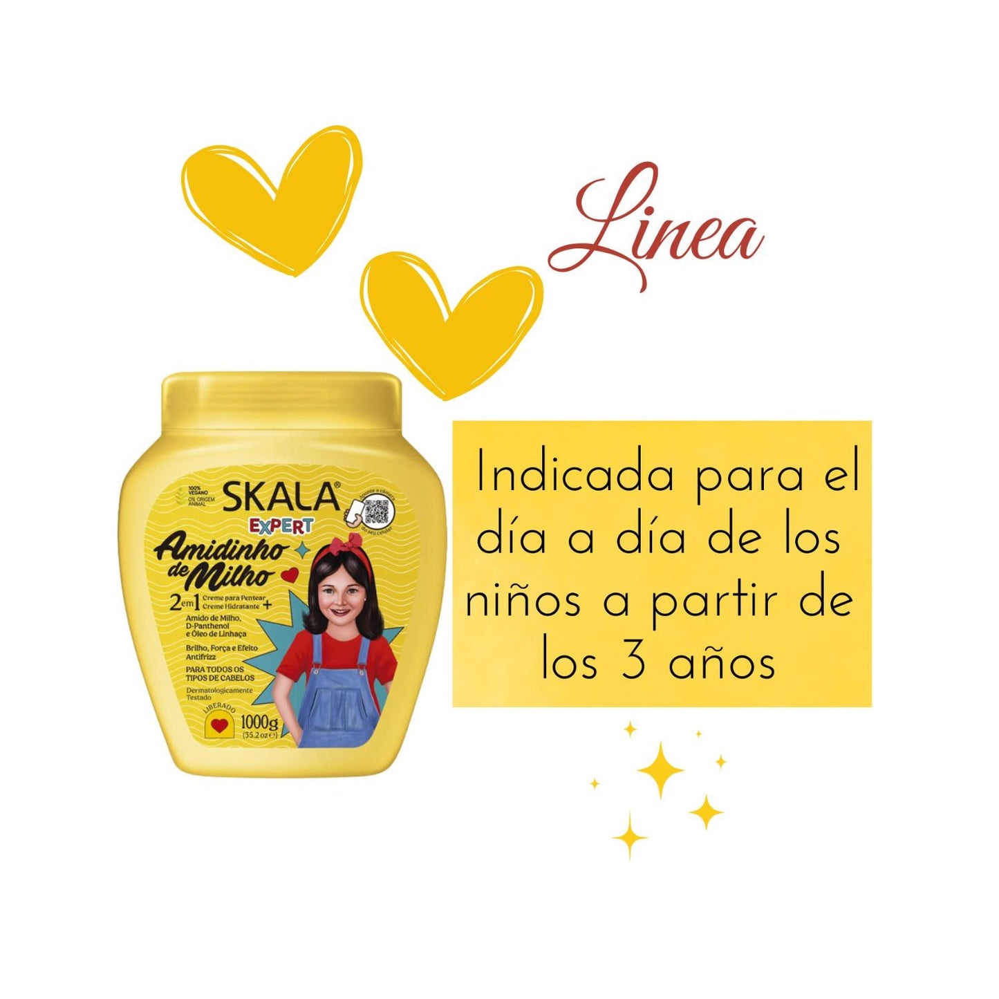 Crema de Tratamiento Acondicionadora Almidón de Maíz 1kg Skala Brillo