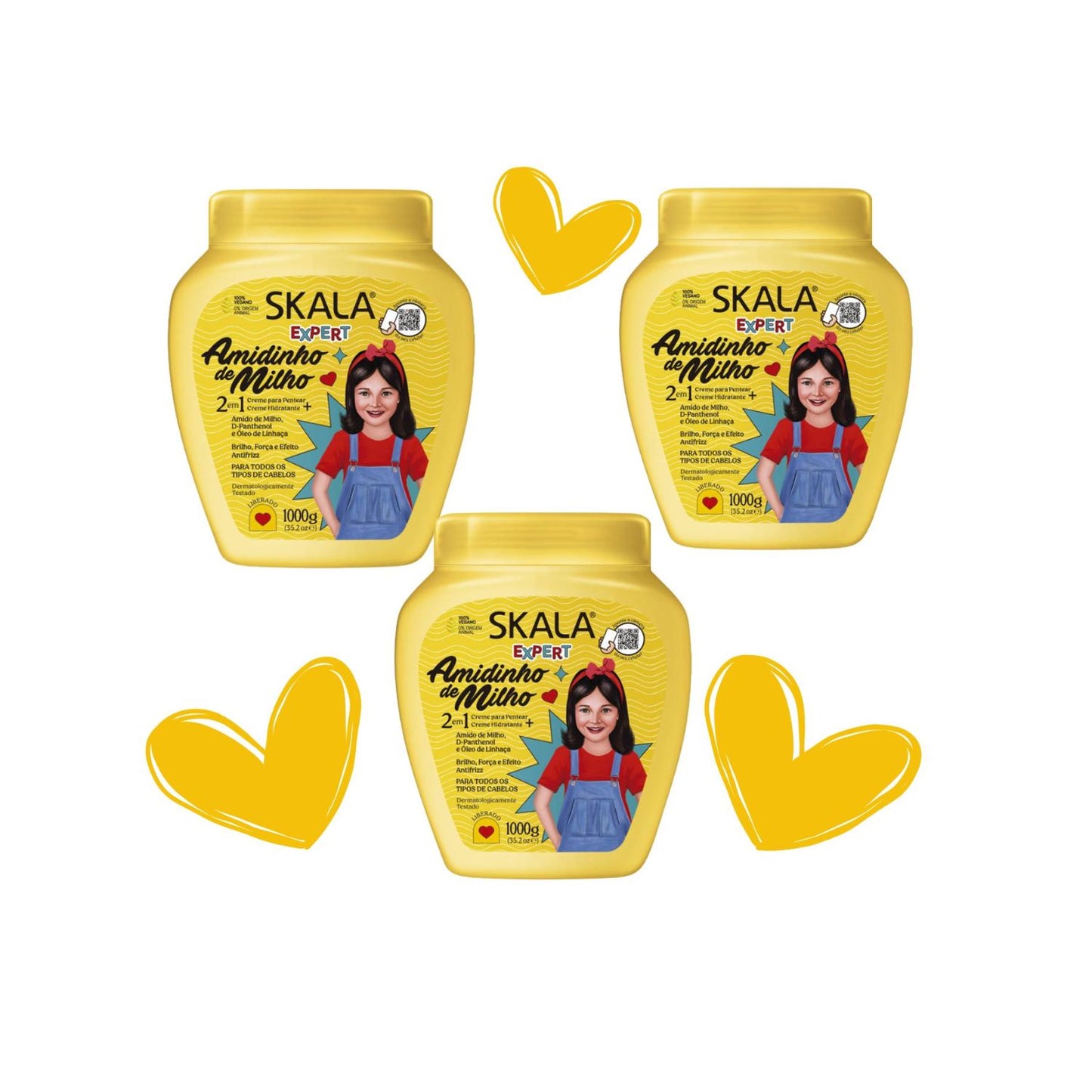 Crema de Tratamiento Acondicionadora Almidón de Maíz 1kg Skala Brillo