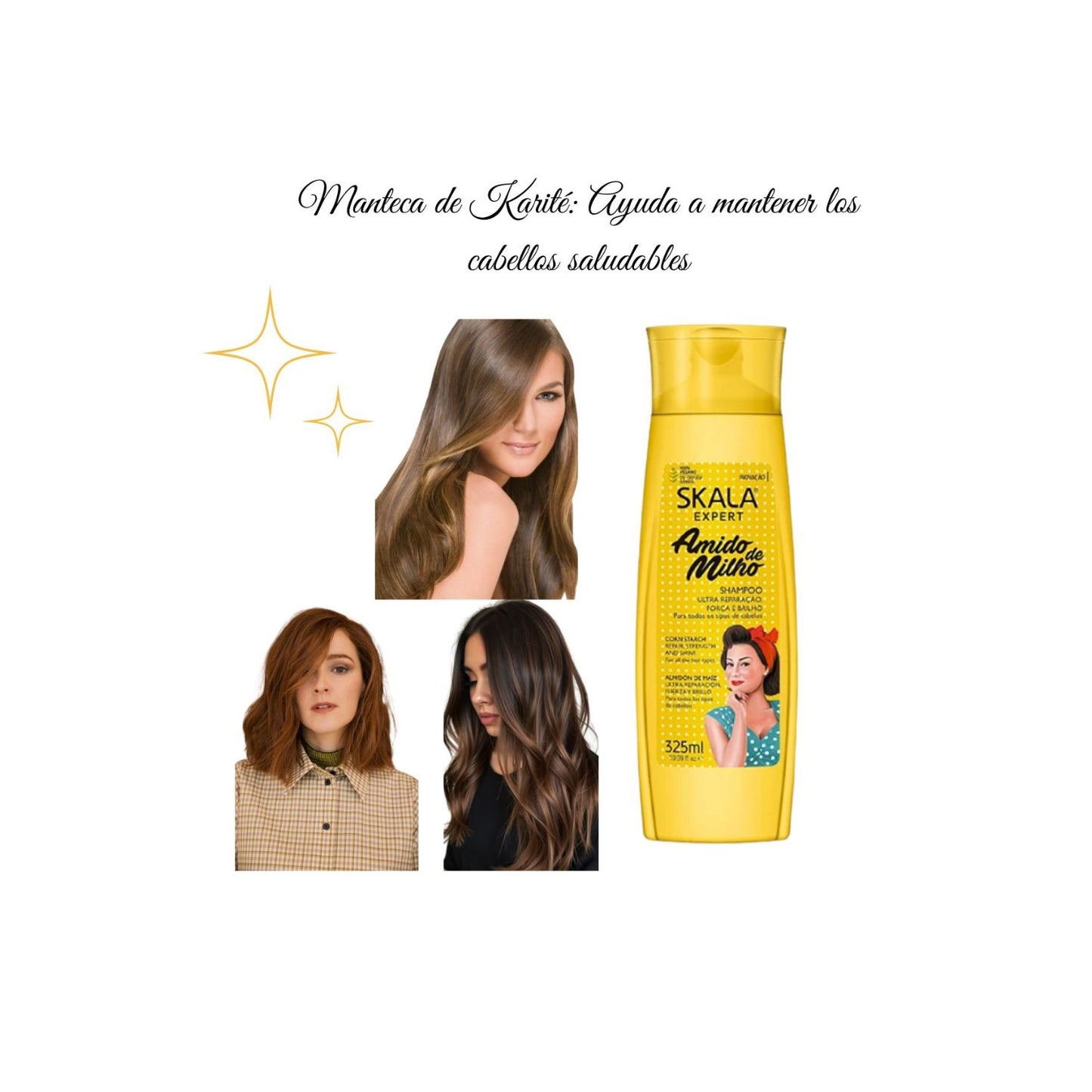 Shampoo Almidon de Maiz Skala 325ml Fuerza y Brillo