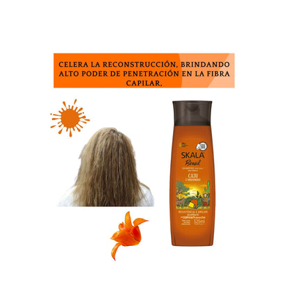Shampoo Skala Mango Y Castaña 325 Ml Antifrizz Nutre da Brillo