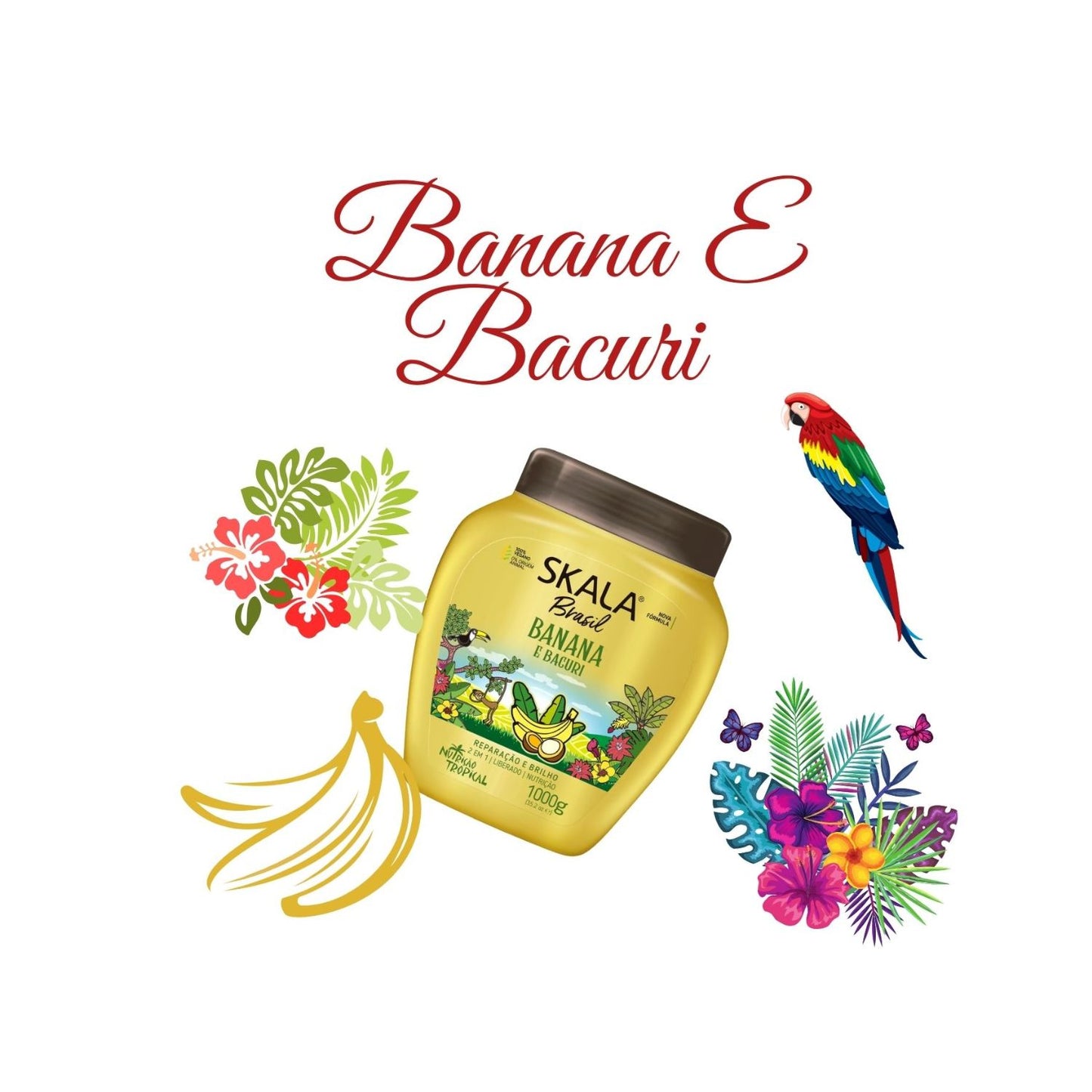 Crema de Tratamiento Acondicionadora Banana y Bacauri Skala 1kg Nutre