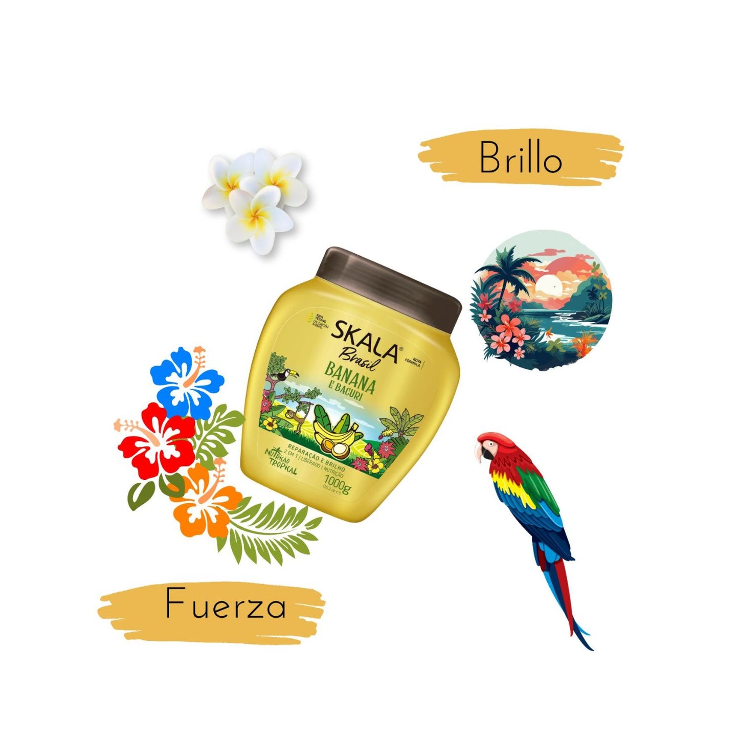 Crema de Tratamiento Acondicionadora Banana y Bacauri Skala 1kg Nutre