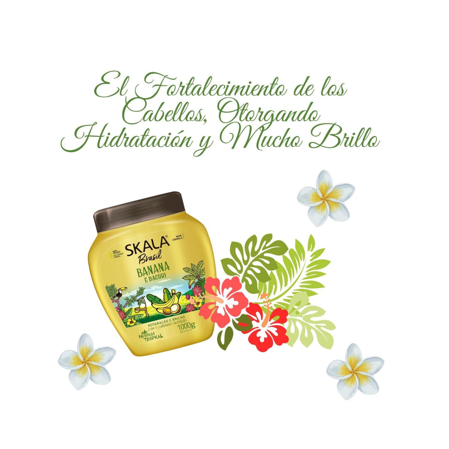 Crema de Tratamiento Acondicionadora Banana y Bacauri Skala 1kg Nutre