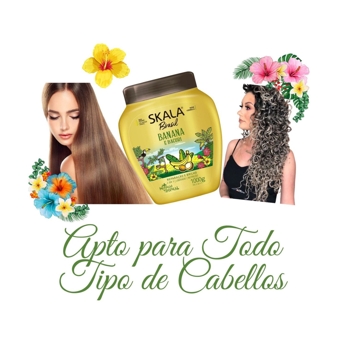 Crema de Tratamiento Acondicionadora Banana y Bacauri Skala 1kg Nutre