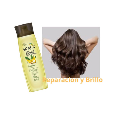 Shampoo Banana y Bacauri Skala 325ml Nutre Antifrizz Reconstruye