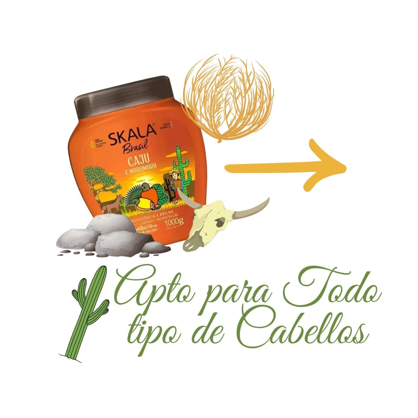 Mascara Skala Tratamiento Caju y Murumuru 2 en 1 1000ml Nutrición