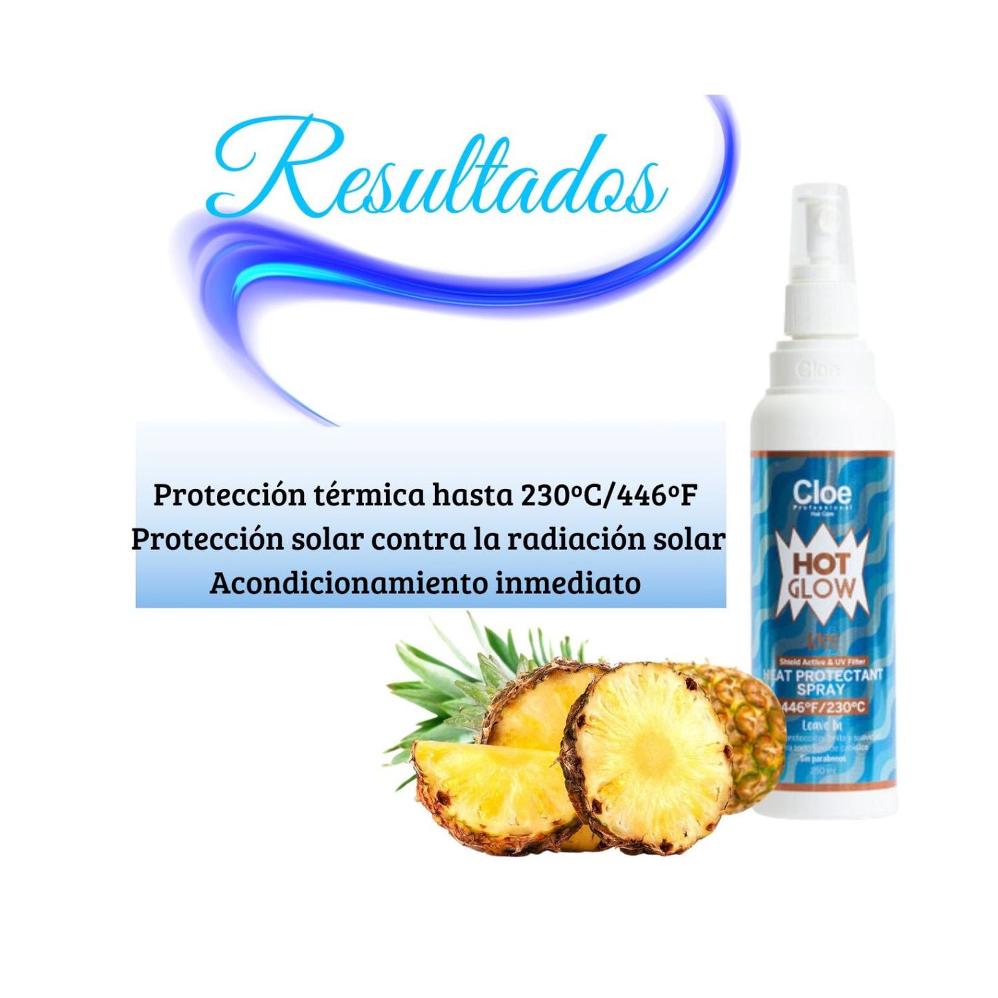 Protector Térmico Cloe Hot Glow Kiss Aroma Piña Suavidad