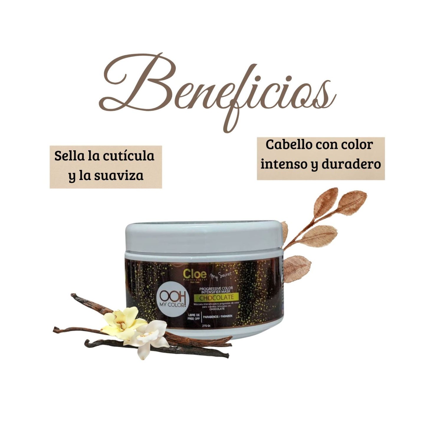 Mascara Cloe Oh My Color Chocolate Matizante  Chocolate.
