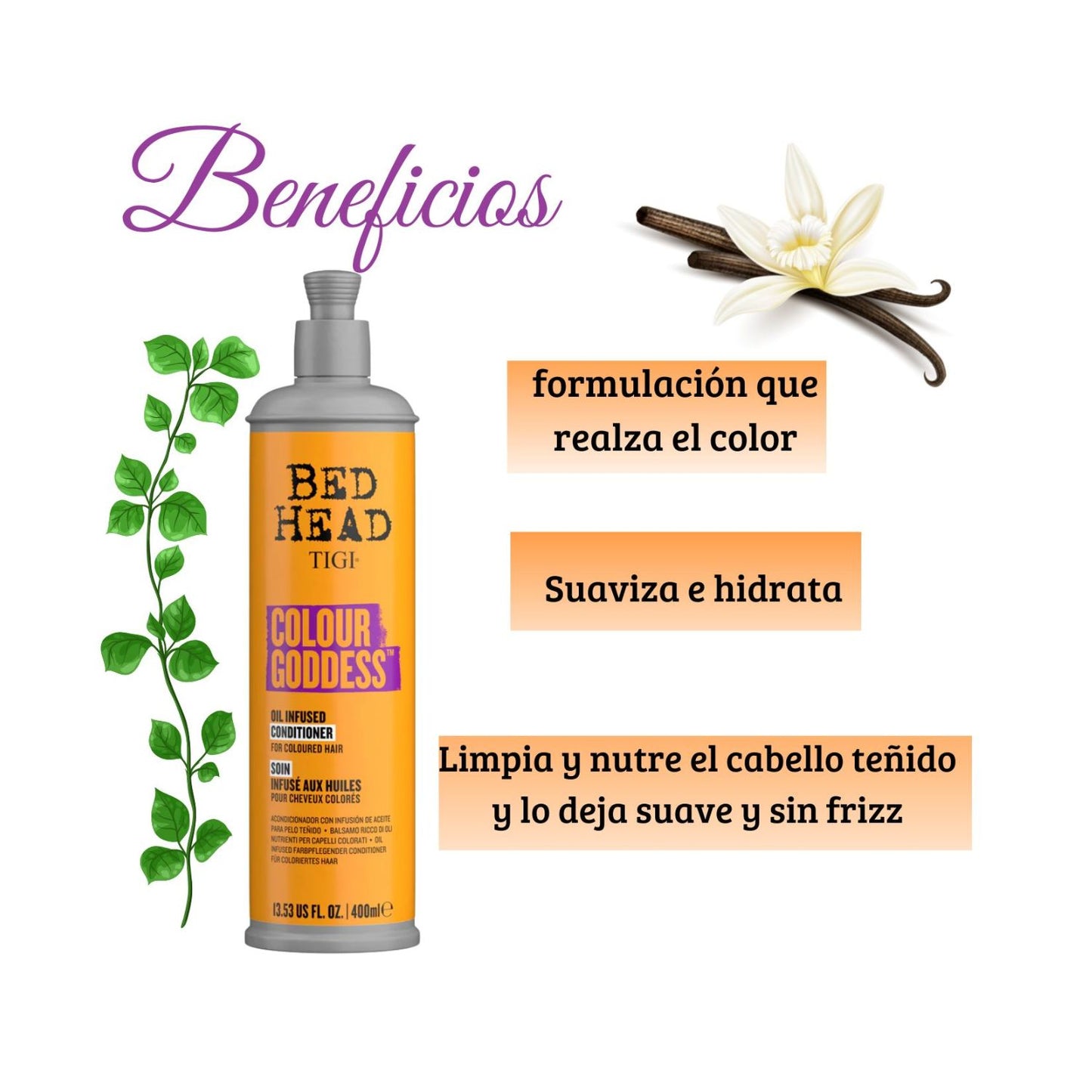 Tigi Acondicionador Colour Goddess 400ml Infusión de Aceites Nutritivo