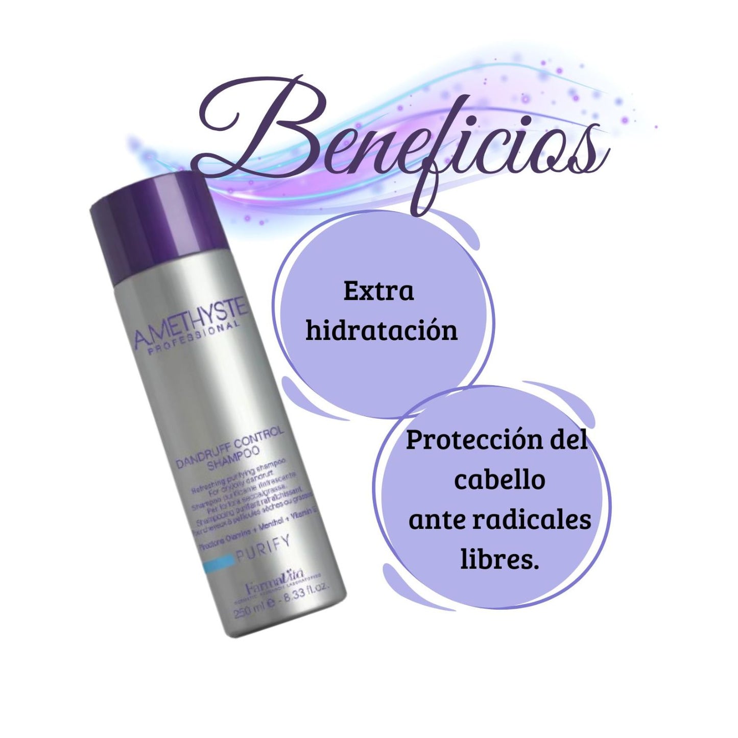 Shampoo Purifiy Amesthyste  Farmavita Control Caspa Hidrata