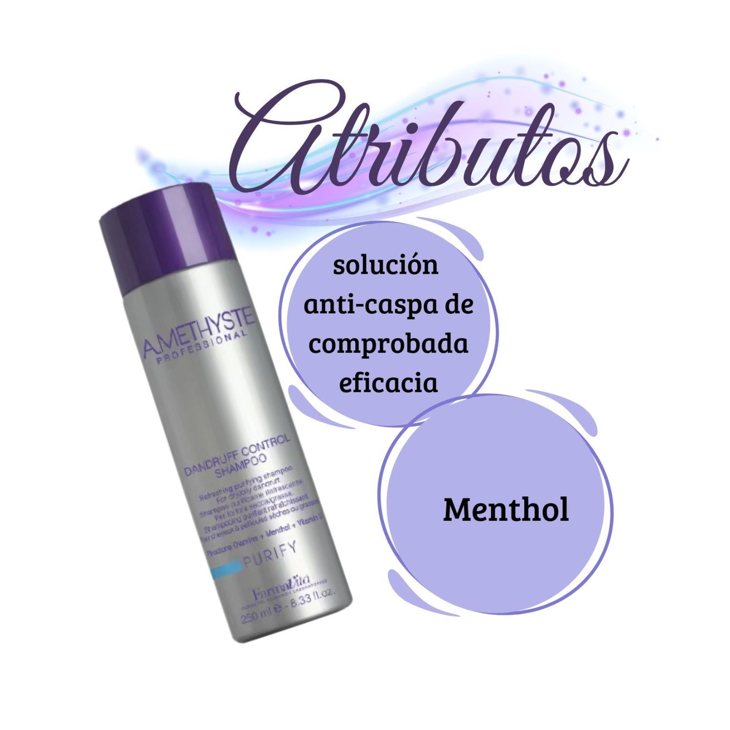 Shampoo Purifiy Amesthyste  Farmavita Control Caspa Hidrata