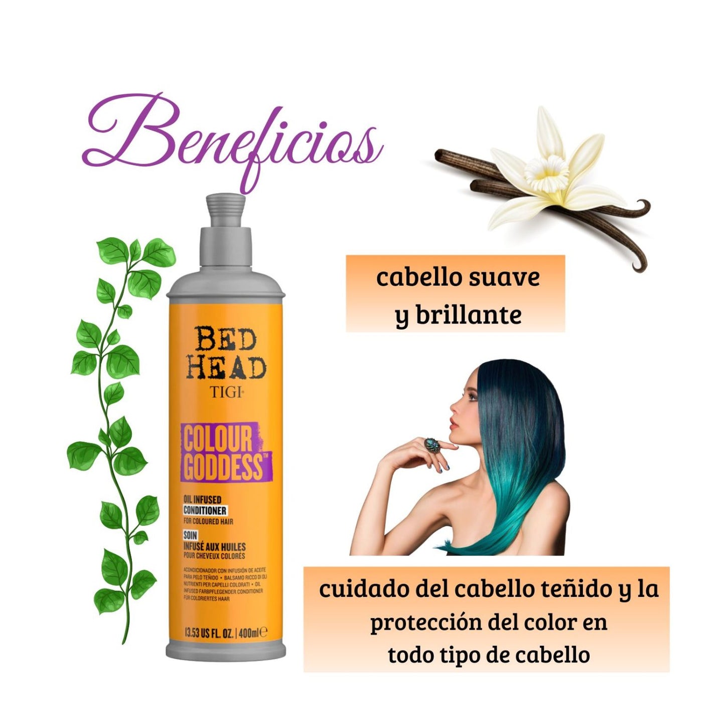 Tigi Acondicionador Colour Goddess 400ml Infusión de Aceites Nutritivo