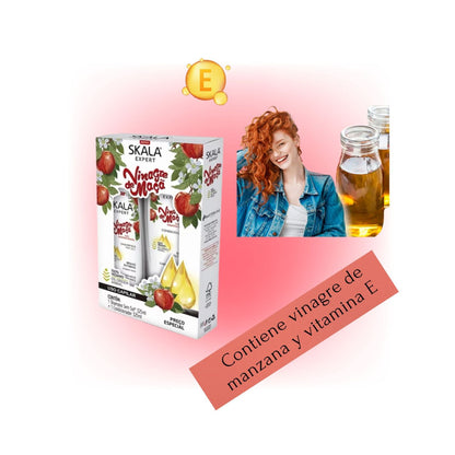 Kit Skala Vinagre de Manzana Shampoo sin sal Acondicionador