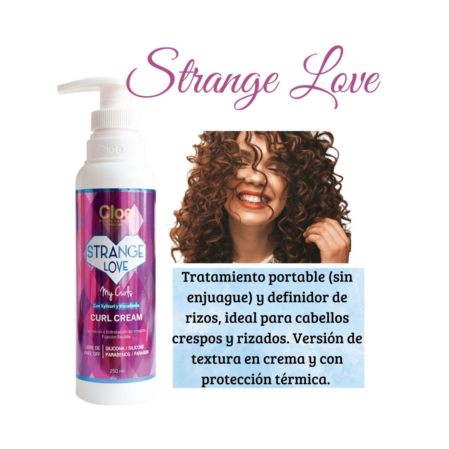 Strange Love Cloe My Curls Crema para Rizos Aroma a Frutas.