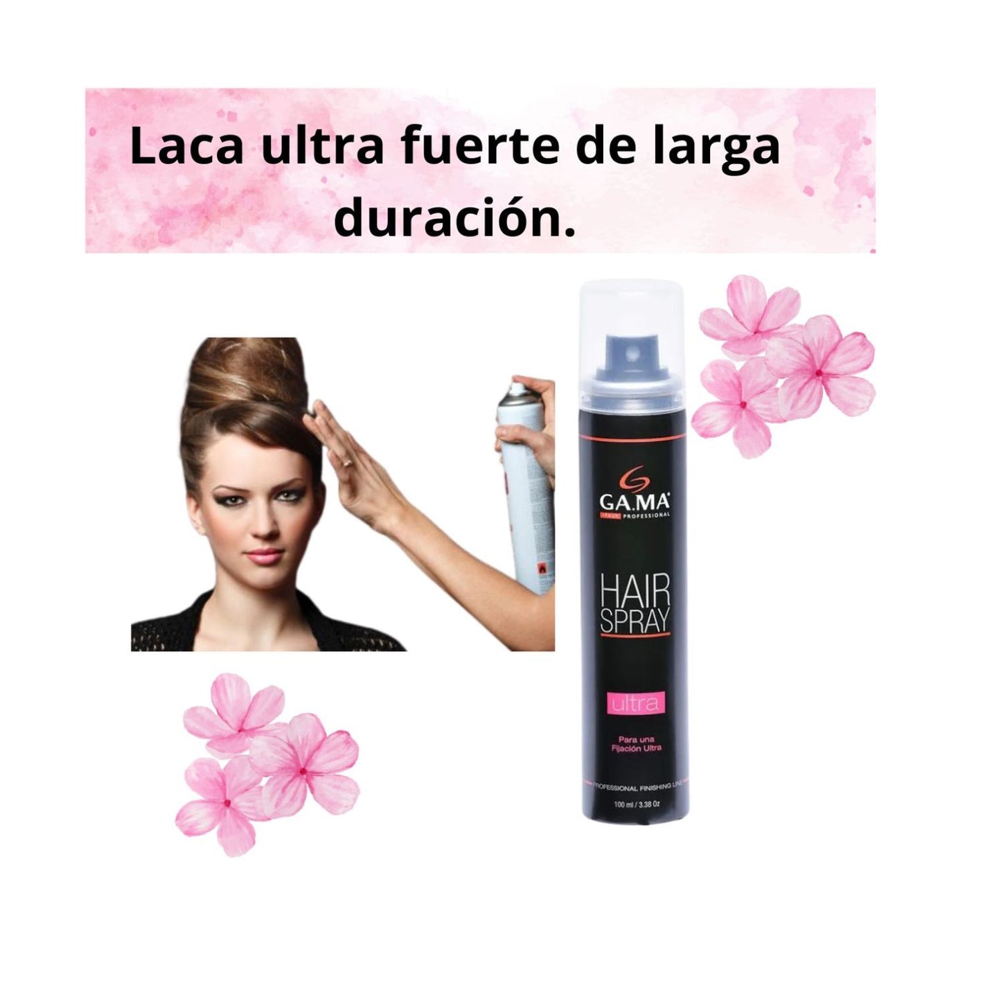 Spray de Fijación Ultra Gama Laca para Cabello Ultra Fuerte