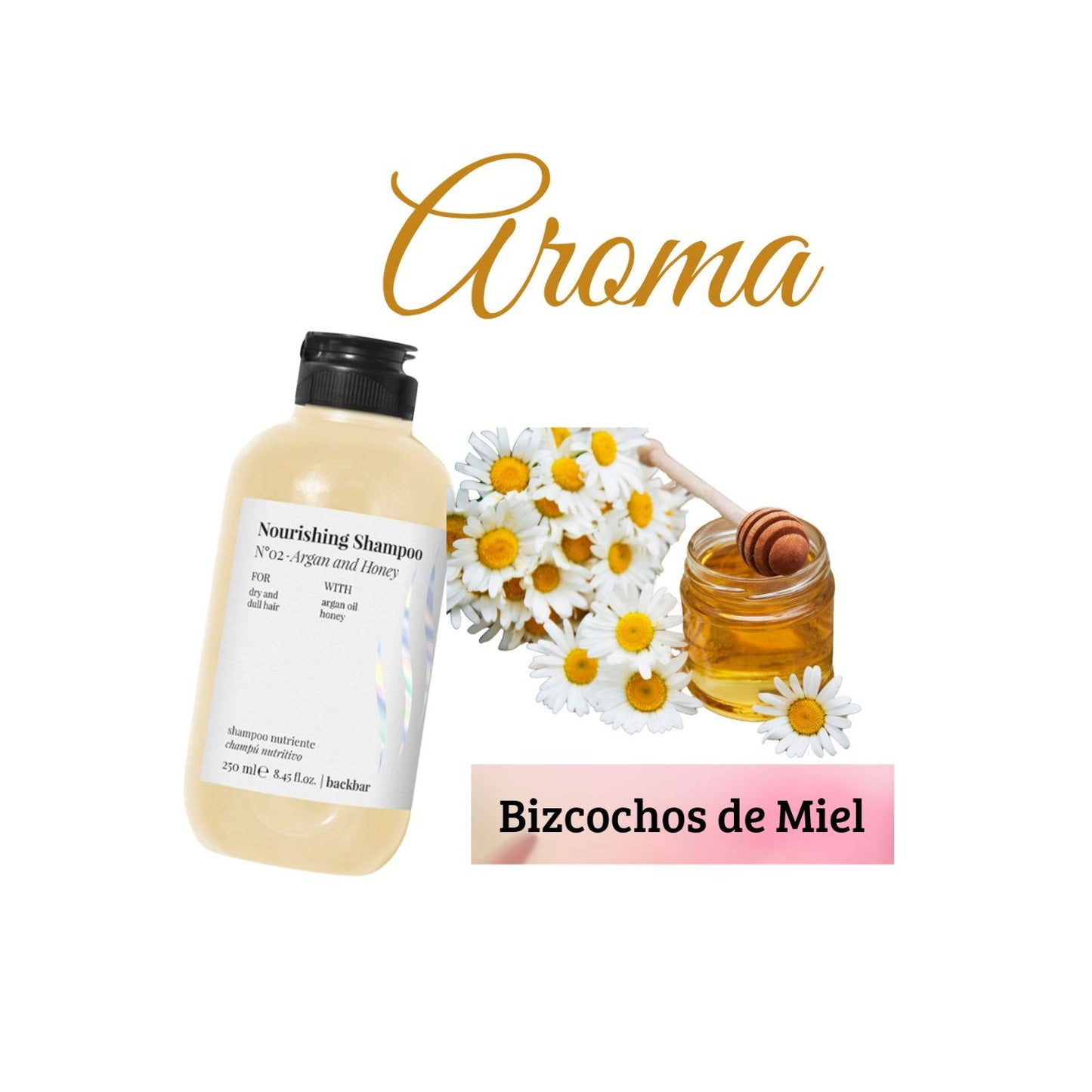 Shampoo Farmavita BackBar Argan Y Miel 250ml Nutrición