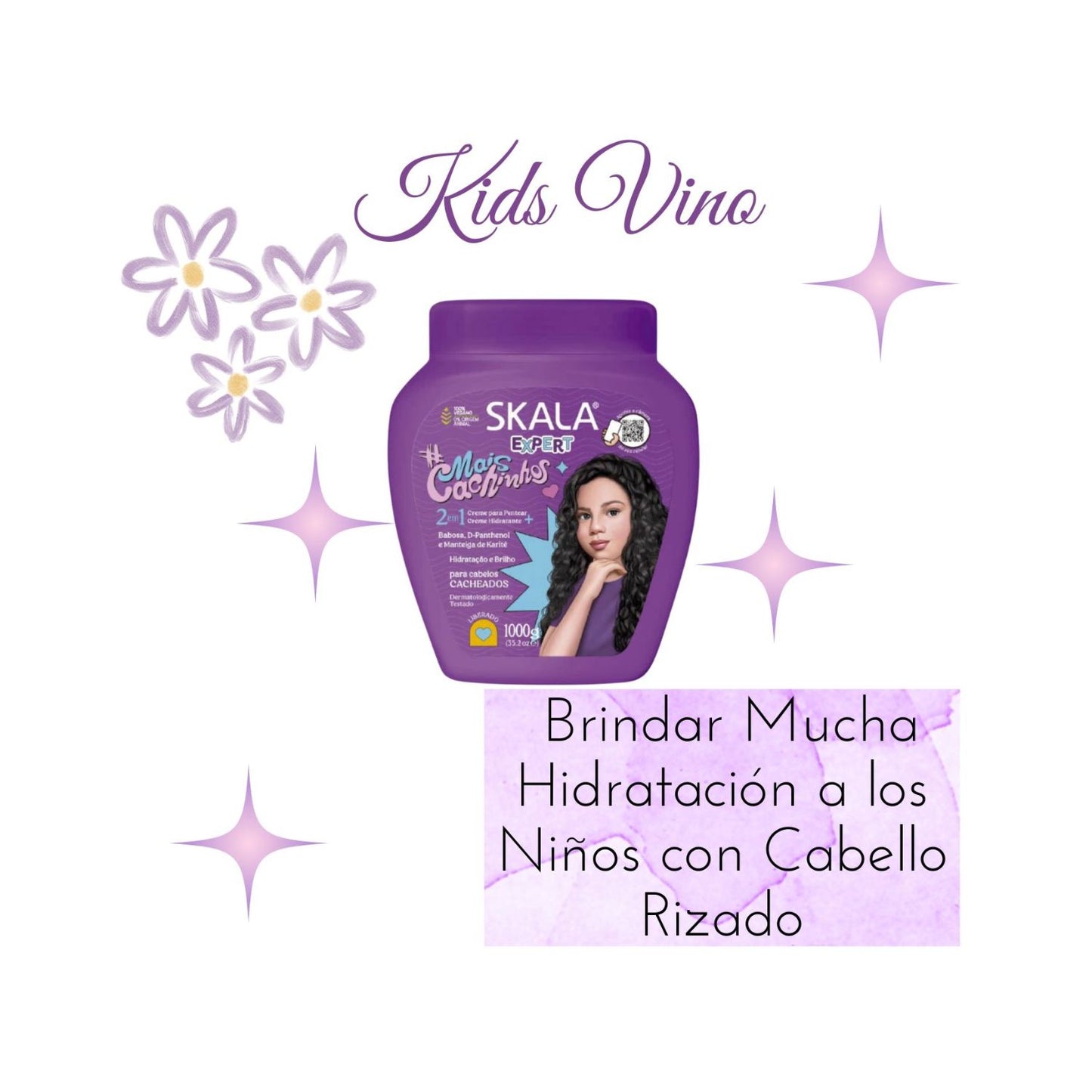 Mascara de Tratamiento Skala Mais Cachinhos Kids Para Niñas 1kg