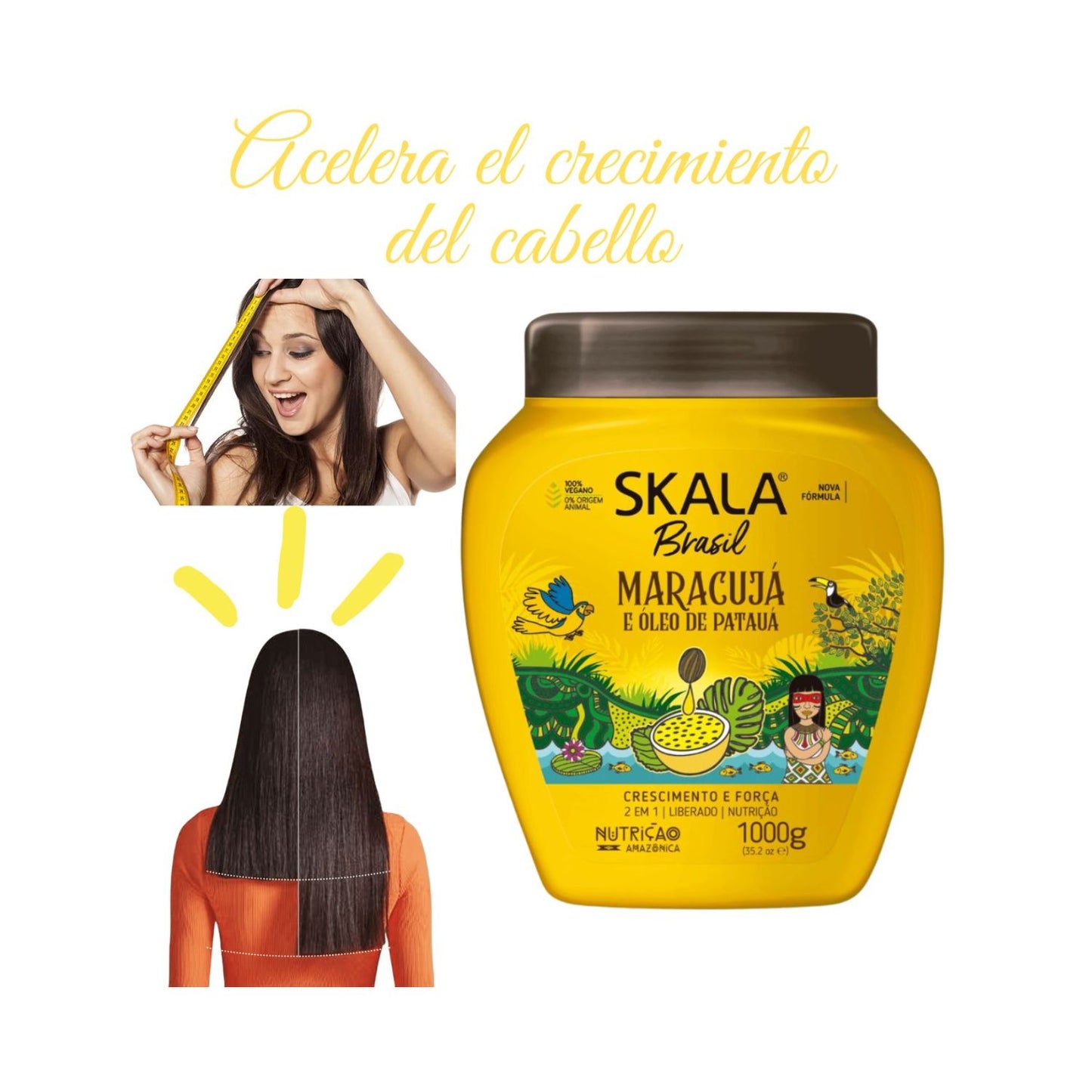 Crema de Tratamiento Aconcionadora Maracuya y Aceite de Pataua Skala