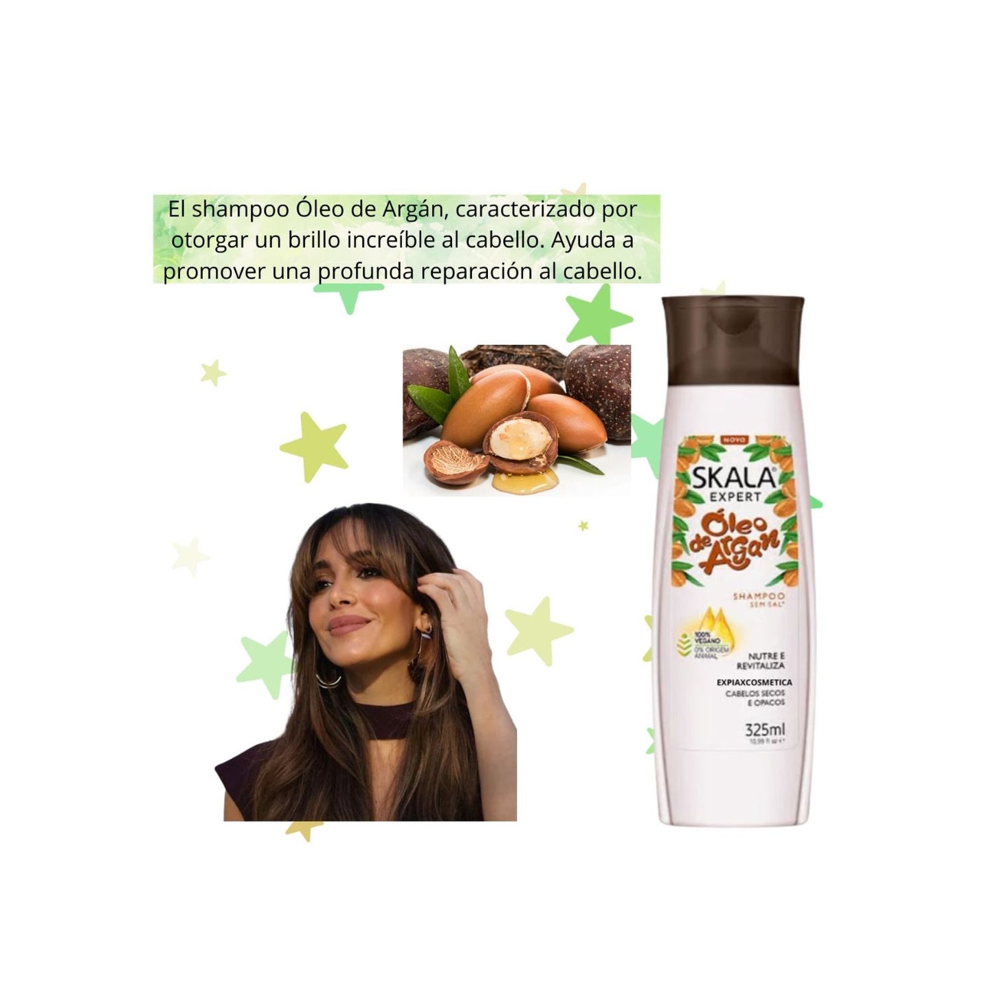Shampoo Oleo De Argán Skala 325ml Repara Nutre Brillo