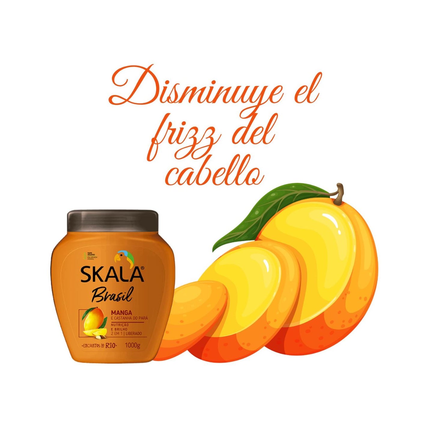 Mascara Skala Tratamiento Mango y Castaña 2 en 1 1000ml Antifrizz Hidrata