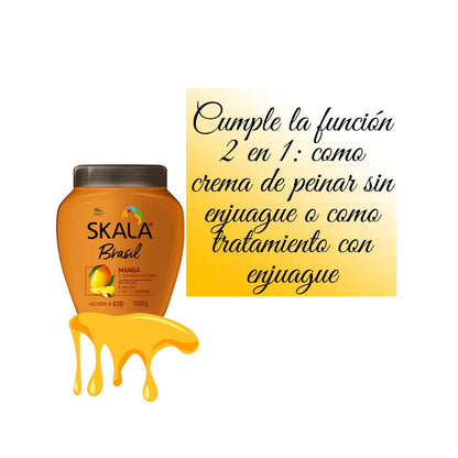 Mascara Skala Tratamiento Mango y Castaña 2 en 1 1000ml Antifrizz Hidrata