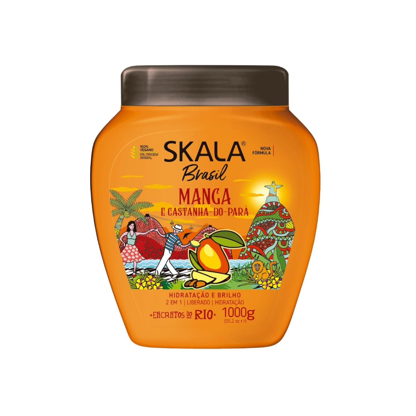 Mascara Skala Tratamiento Mango y Castaña 2 en 1 1000ml Antifrizz Hidrata