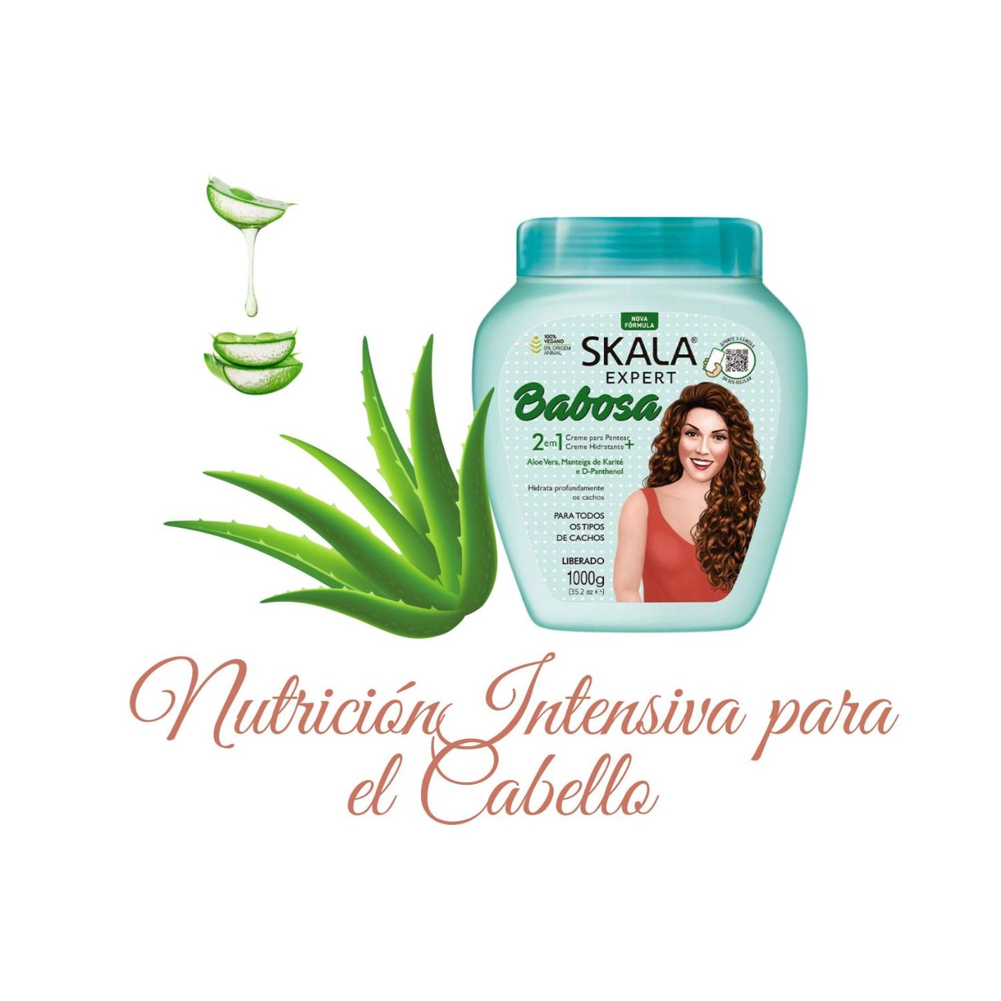 Mascara de Tratamiento Babosa Aloe Vera Skala 1kg Hidrata