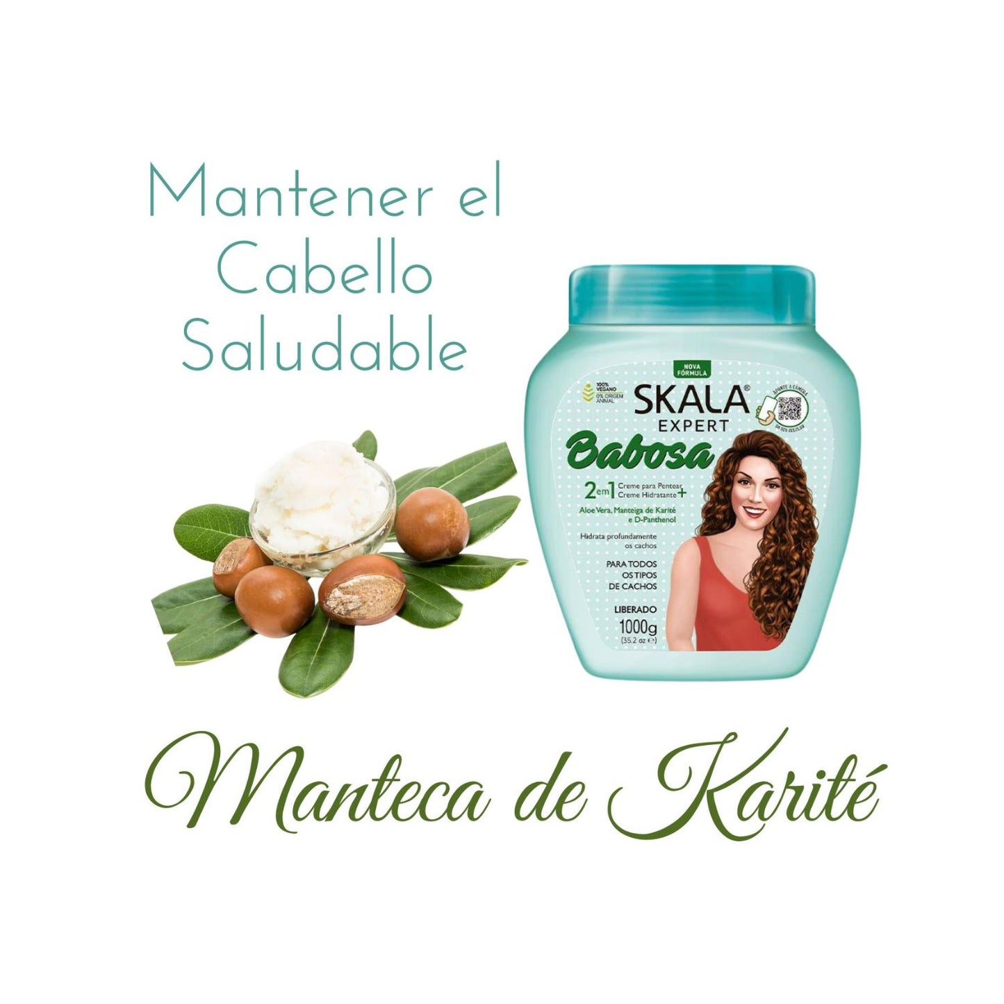 Mascara de Tratamiento Babosa Aloe Vera Skala 1kg Hidrata