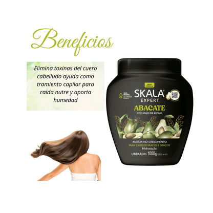 Mascara Skala Tratamiento Abacate 2 en 1 1000ml Fuerza