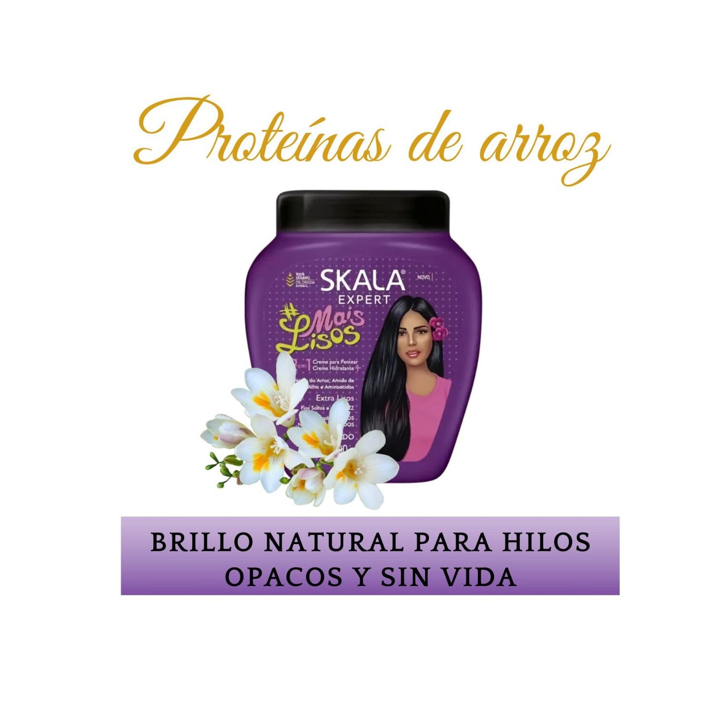Mascara Skala Tratamiento Mais Lisos 2 en 1 1000ml Cabello liso Vitamina E Repara