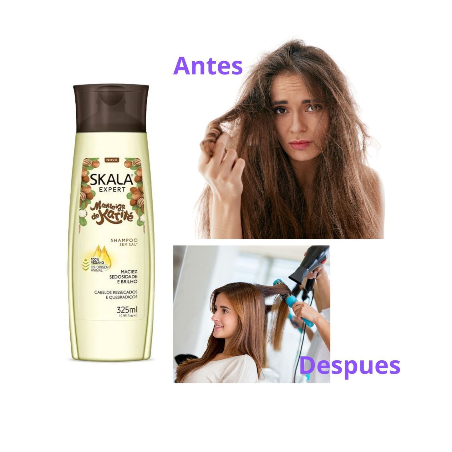 Shampoo Manteca de Karite Skala 325ml Hidrata Nutre Brillo